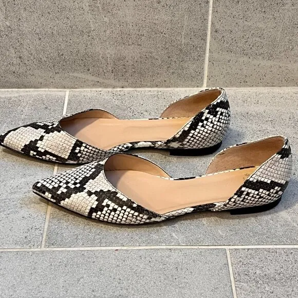 Gravitypope Woman's Convertible Snakeskin Flats Size 9 (40)
