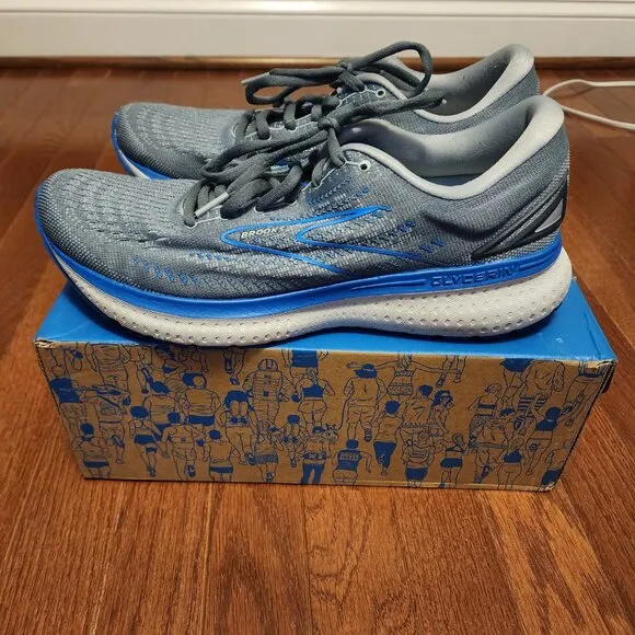 GREAT DEAL: Brooks Men's Glycerin 19 Quarry/Grey/Dark Blue Sneakers - Size 9