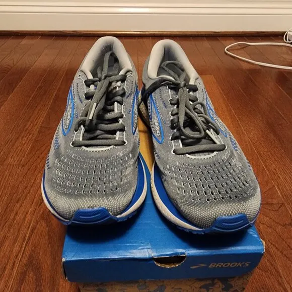 GREAT DEAL: Brooks Men's Glycerin 19 Quarry/Grey/Dark Blue Sneakers - Size 9