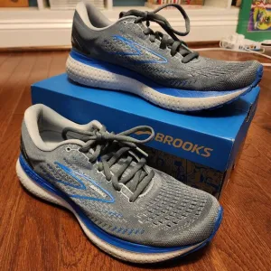 GREAT DEAL: Brooks Men's Glycerin 19 Quarry/Grey/Dark Blue Sneakers - Size 9