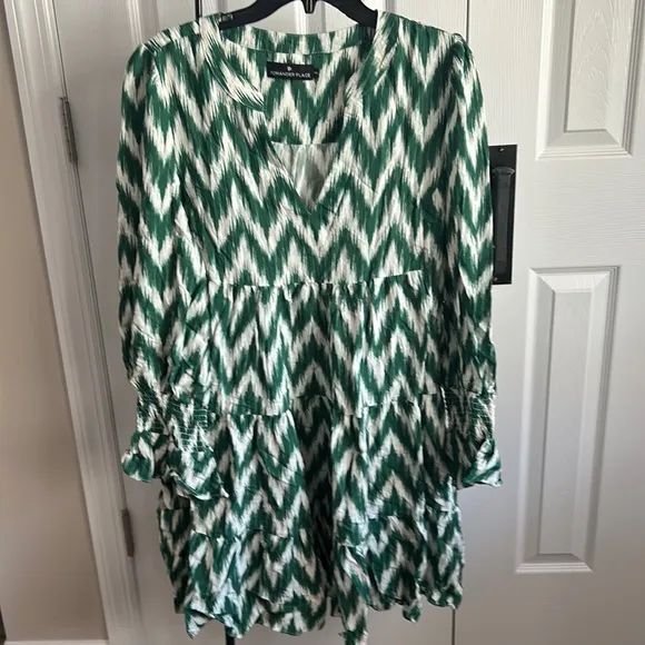 Green Ikat Kenzo DressPOMANDER PLACE