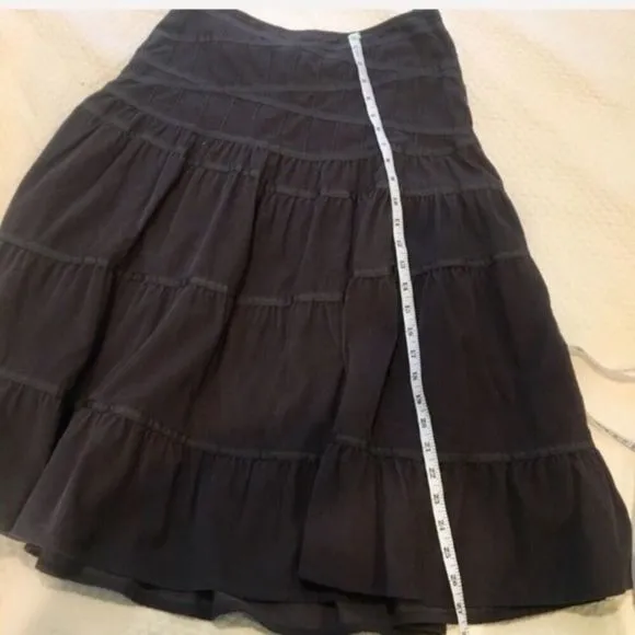 Grey Corduroy Full Circle Skirt Size Small