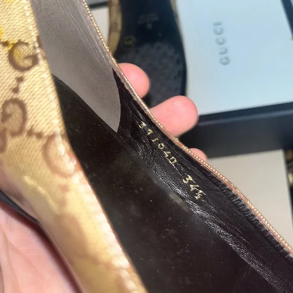 Gucci GG Monogram Crystal Coated Canvas Ballet Flats