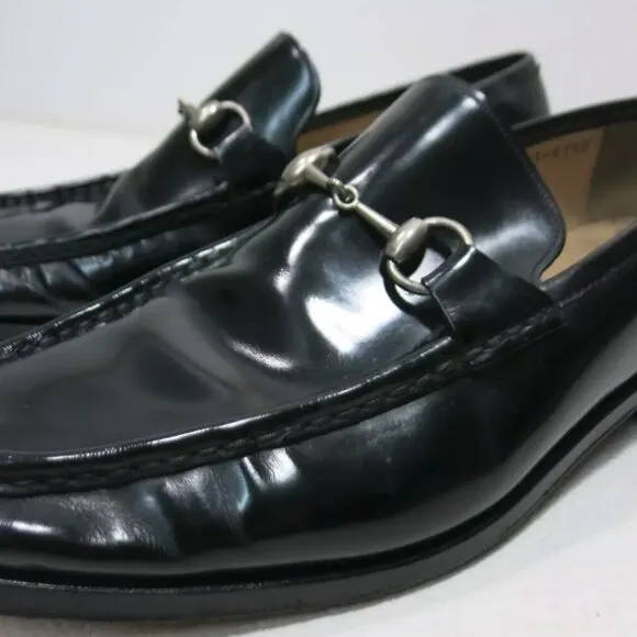 Gucci Horse Bit Leather Casual Footwear Men's Loafers Shoes Italy Sz 41.5 E 8