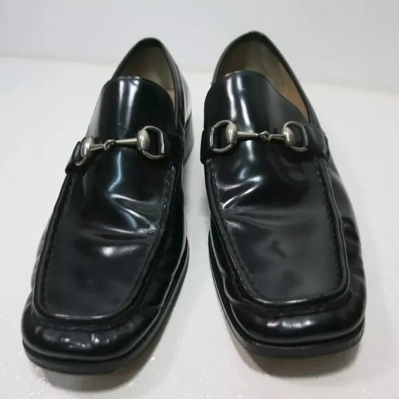 Gucci Horse Bit Leather Casual Footwear Men's Loafers Shoes Italy Sz 41.5 E 8