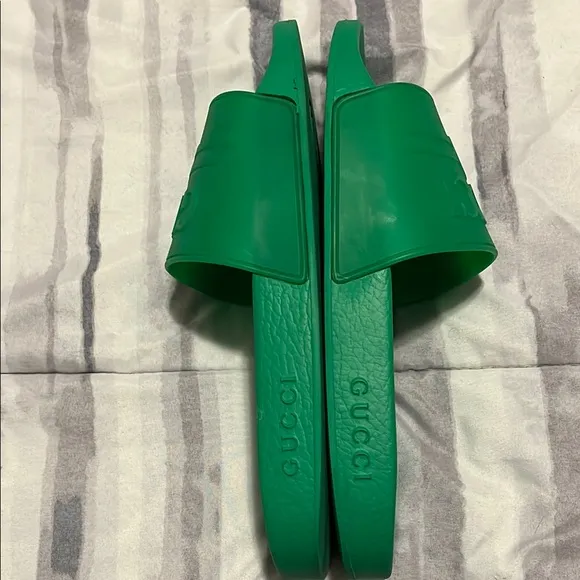 Gucci Vibrant Green Slides
