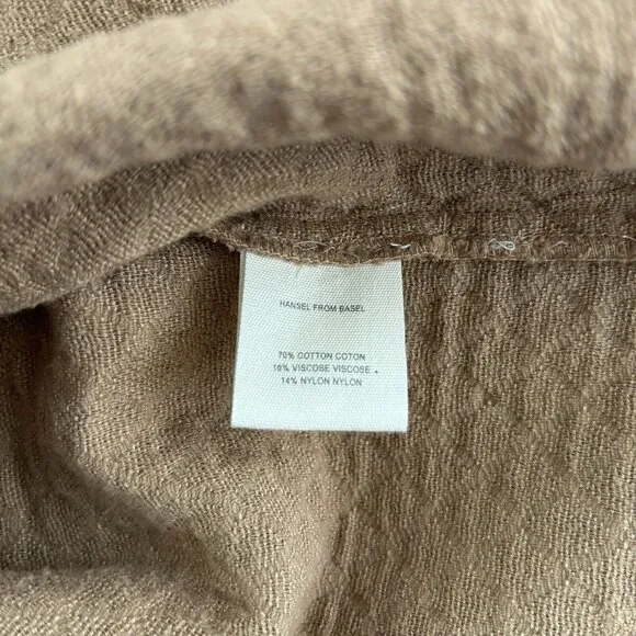 Hansel From Basel Sonja Quilted Dress (Size 1 or S) Camel Midi Modest Oversized