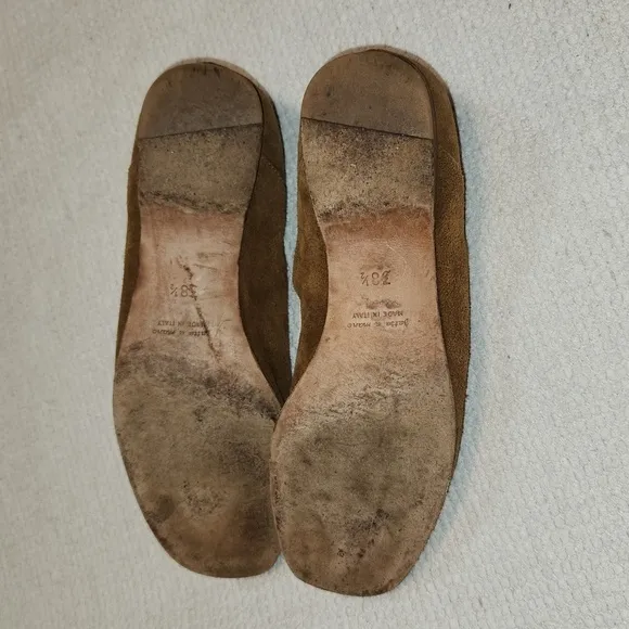 Henry Beguelin tan suede leather loafers sz 38.5 - 8.5