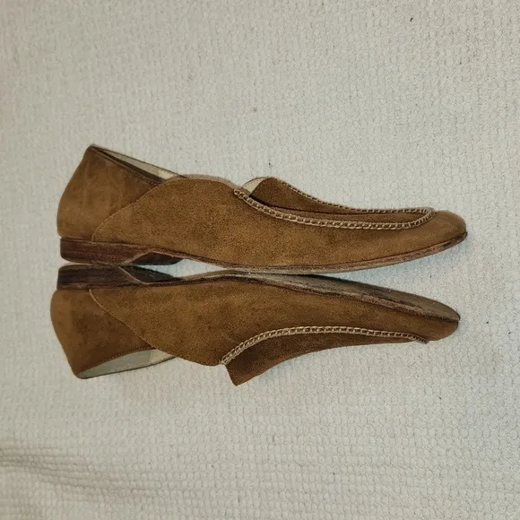 Henry Beguelin tan suede leather loafers sz 38.5 - 8.5