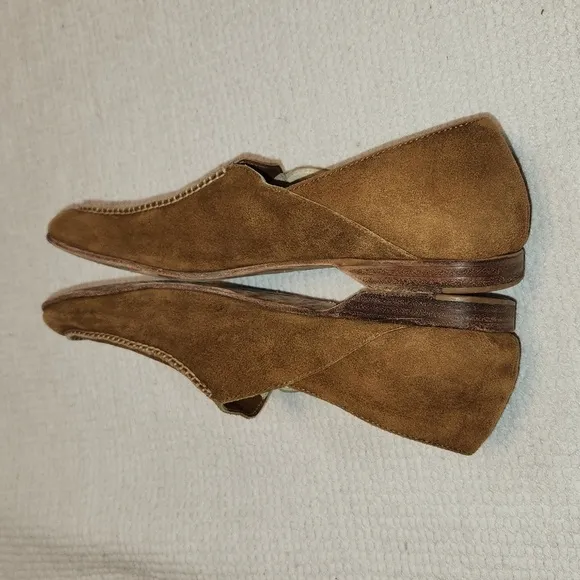 Henry Beguelin tan suede leather loafers sz 38.5 - 8.5