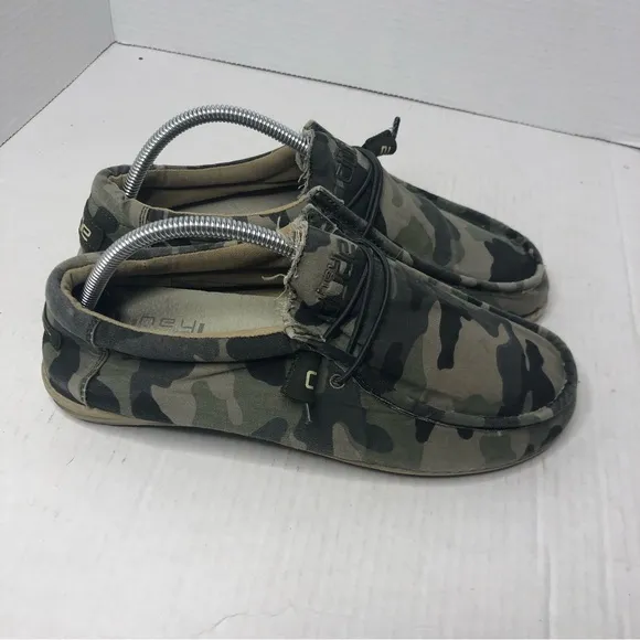 Hey Dude Loafers Wally Mens Size 11 Camouflage Camo Slip On Shoes