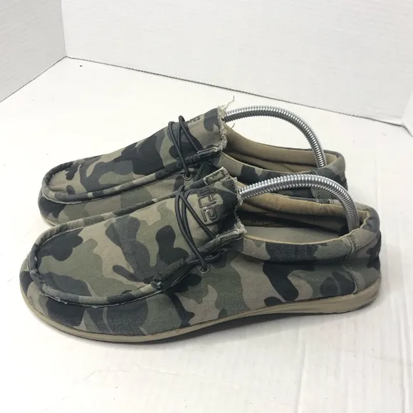 Hey Dude Loafers Wally Mens Size 11 Camouflage Camo Slip On Shoes