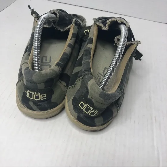 Hey Dude Loafers Wally Mens Size 11 Camouflage Camo Slip On Shoes