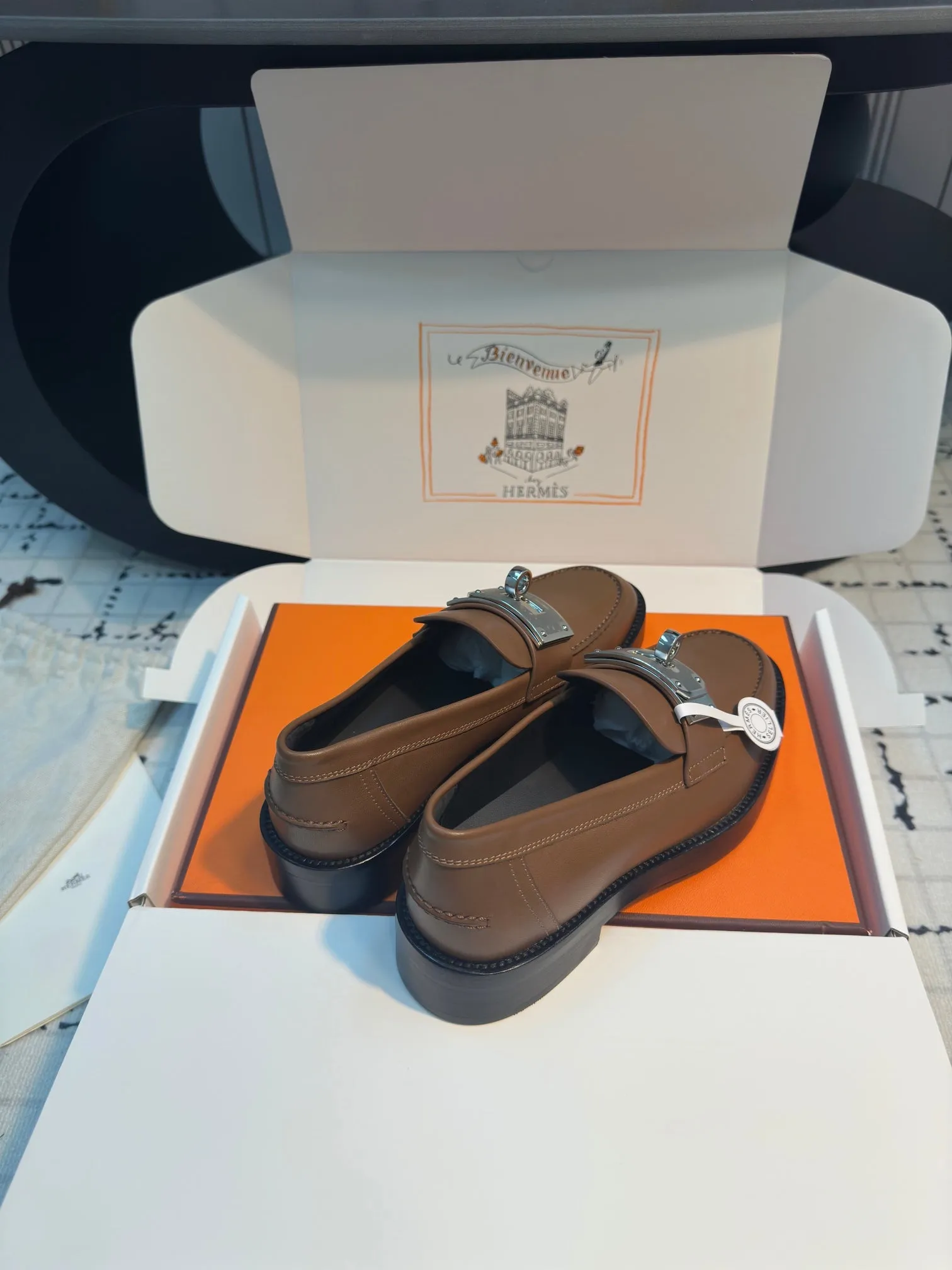 HM Hot Loafer 30mm Brown Coffee Cowhide  970665
