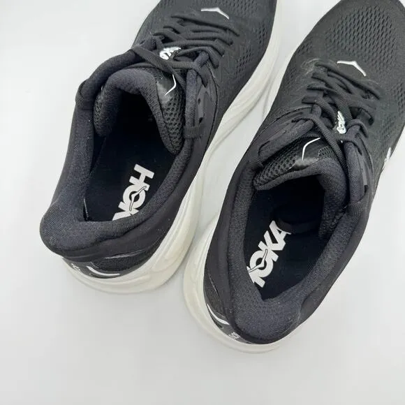 Hoka One One Bondi 9 Black White Road Running Walking Sneakers Men’s Size 11