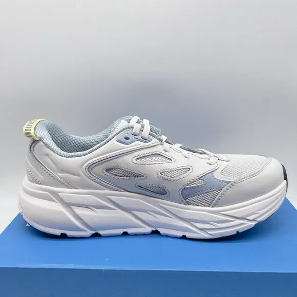 Hoka One One Clifton L Walking Running Shoe Cosmic Gray/Varsuty Navy Womens US 9