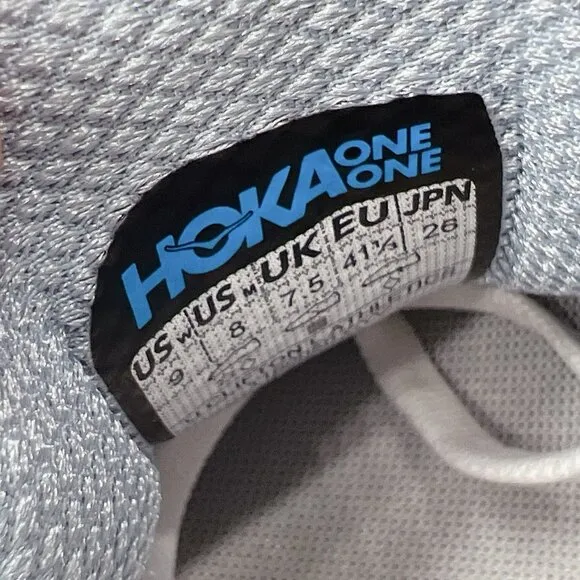 Hoka One One Clifton L Walking Running Shoe Cosmic Gray/Varsuty Navy Womens US 9