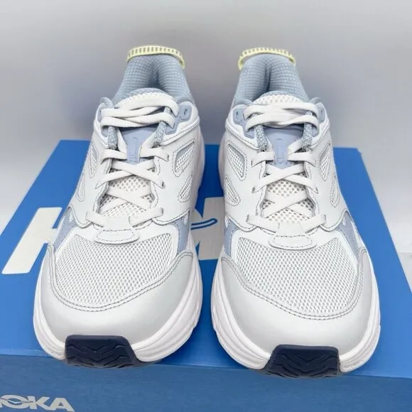 Hoka One One Clifton L Walking Running Shoe Cosmic Gray/Varsuty Navy Womens US 9