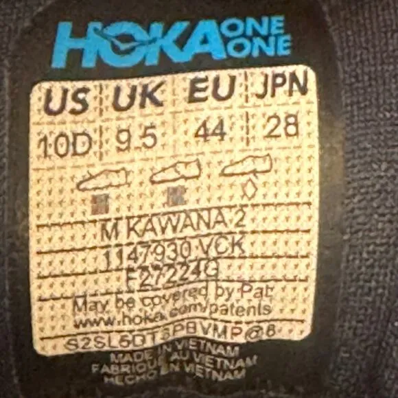 Hoka One One Kawana 2 Athletic Running Shoes Sneakers Blue Size US 10D
