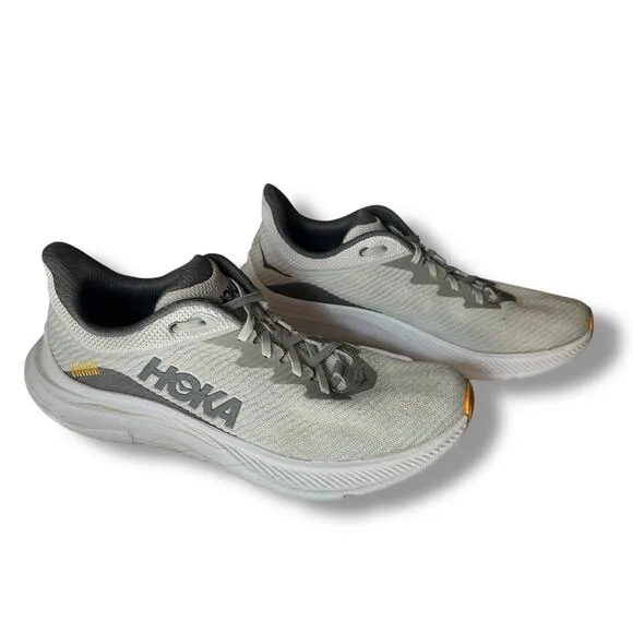 Hoka One One Solimar Mens 11.5 Gray Yellow Running Shoes Techwear Gorpcore READ