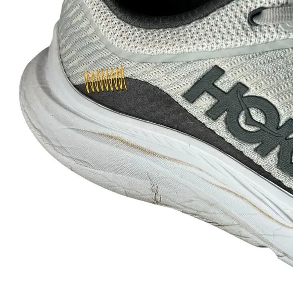 Hoka One One Solimar Mens 11.5 Gray Yellow Running Shoes Techwear Gorpcore READ