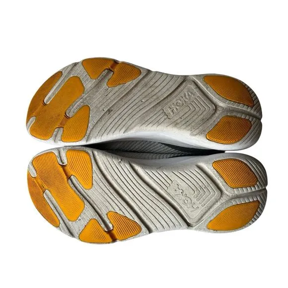 Hoka One One Solimar Mens 11.5 Gray Yellow Running Shoes Techwear Gorpcore READ