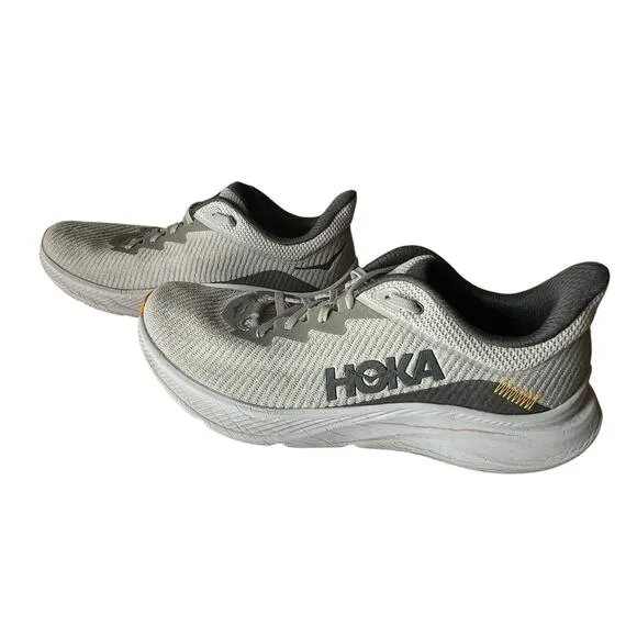 Hoka One One Solimar Mens 11.5 Gray Yellow Running Shoes Techwear Gorpcore READ
