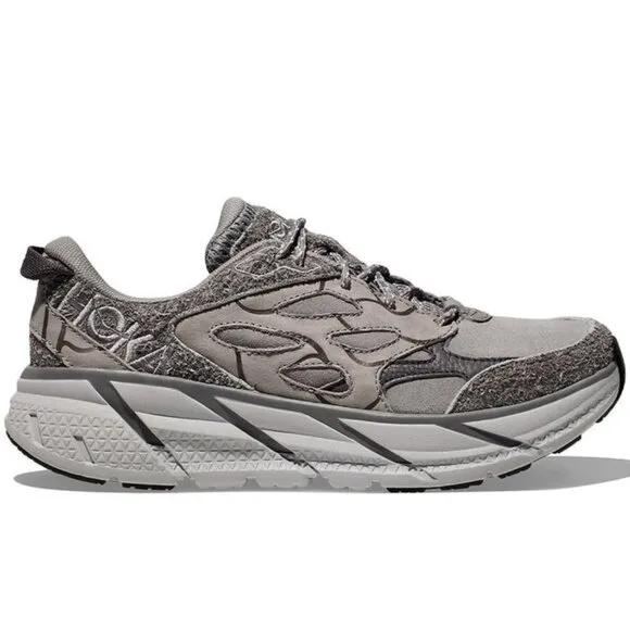 Hoka One One Women's Clifton L Elite Terrain System Sneakers in Galactic Grey