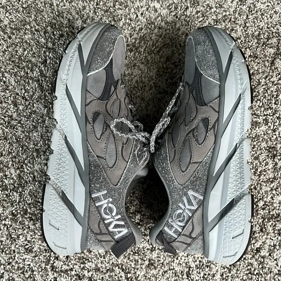 Hoka One One Women's Clifton L Elite Terrain System Sneakers in Galactic Grey
