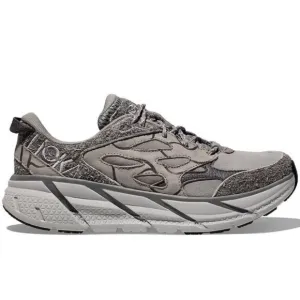Hoka One One Women's Clifton L Elite Terrain System Sneakers in Galactic Grey