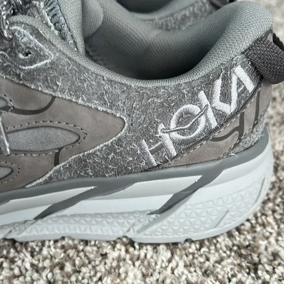 Hoka One One Women's Clifton L Elite Terrain System Sneakers in Galactic Grey