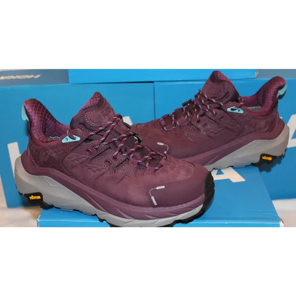 HOKA WOMEN'S KAHA 2 GORE TEX LOW GTS WATERPROOF HIKING SNEAKERS PURPLE SZ 10 NEW