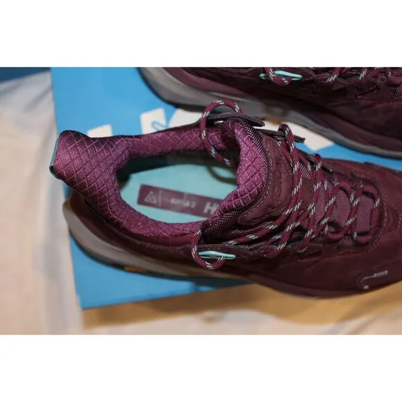 HOKA WOMEN'S KAHA 2 GORE TEX LOW GTS WATERPROOF HIKING SNEAKERS PURPLE SZ 10 NEW