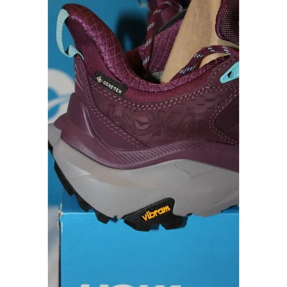 HOKA WOMEN'S KAHA 2 GORE TEX LOW GTS WATERPROOF HIKING SNEAKERS PURPLE SZ 10 NEW