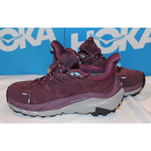 HOKA WOMEN'S KAHA 2 GORE TEX LOW GTS WATERPROOF HIKING SNEAKERS PURPLE SZ 10 NEW