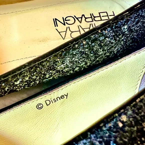 HTF Chiara Ferragni Glitter Ballet Flats, Disney Maleficent RARE Limited Edition