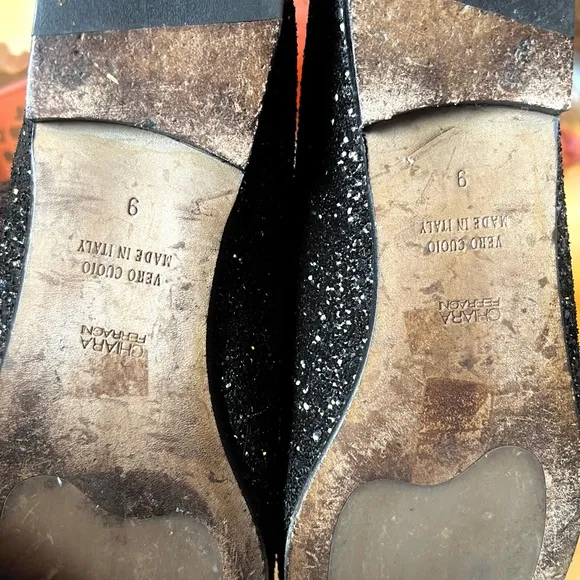 HTF Chiara Ferragni Glitter Ballet Flats, Disney Maleficent RARE Limited Edition