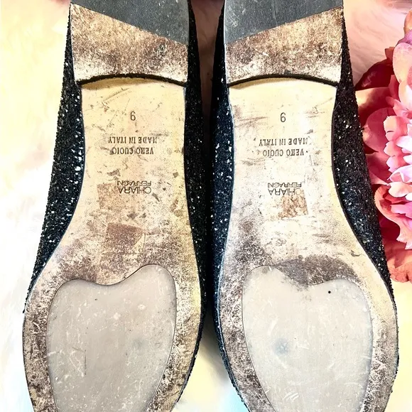 HTF Chiara Ferragni Glitter Ballet Flats, Disney Maleficent RARE Limited Edition