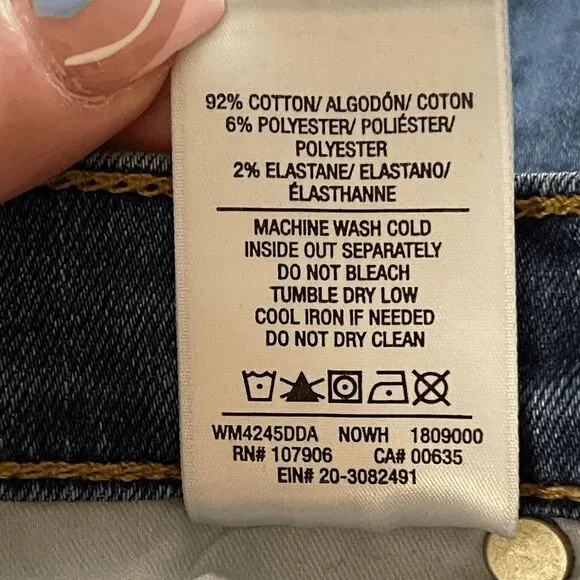 Hudson Nico Super Skinny Jeans Size 25 Blue Mid-Rise Stretch Denim Classic Fit