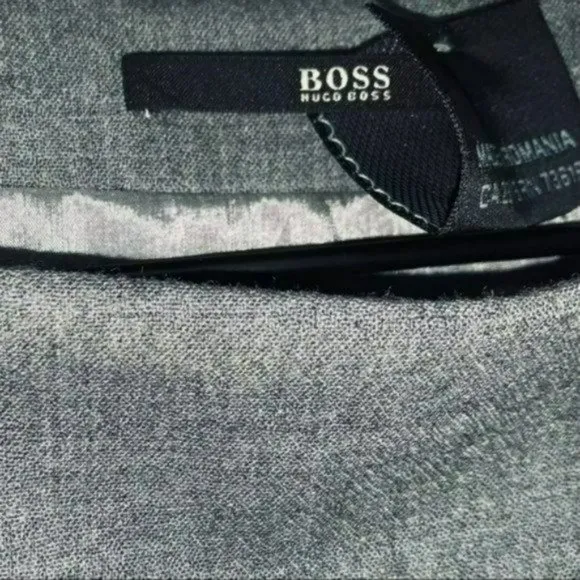 HUGO BOSS DAJEEN2 GRAY VIRGIN WOOL BLEND DOUBLE TEXTURED SLEEVELESS DRESS