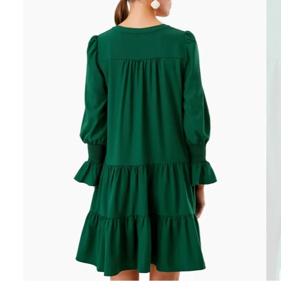 Hunter Green Crepe Kenzo DressPOMANDER PLACE