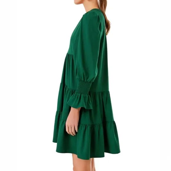 Hunter Green Crepe Kenzo DressPOMANDER PLACE