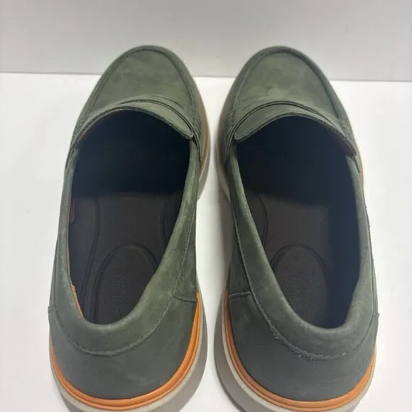 Hush Puppies Men’s Leo Slip-On Loafers Olive, Size 11 M