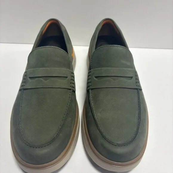 Hush Puppies Men’s Leo Slip-On Loafers Olive, Size 11 M