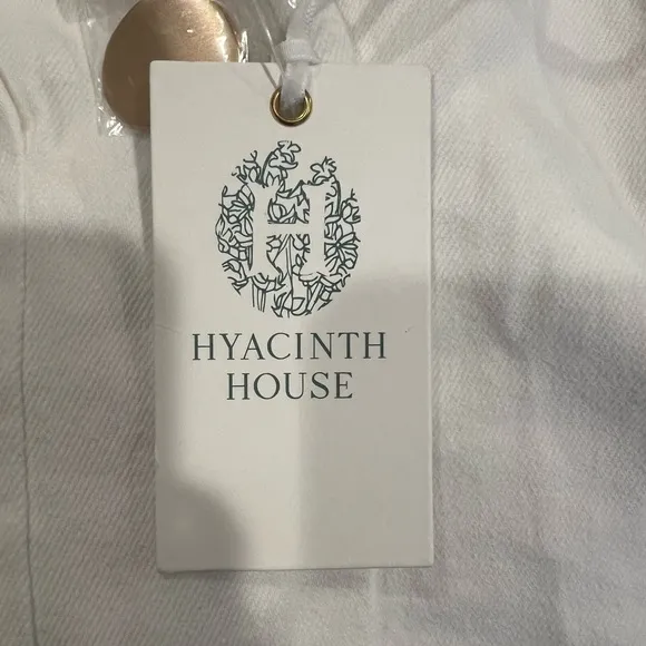 Hyacinth House White Denim Emelia Mini Dress (XXL)