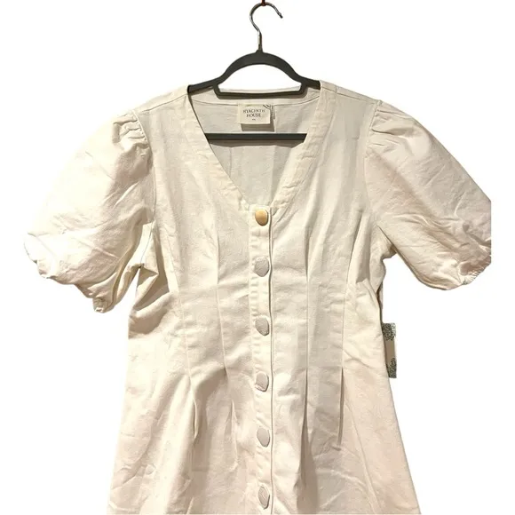 Hyacinth House White Denim Emelia Mini Dress (XXL)