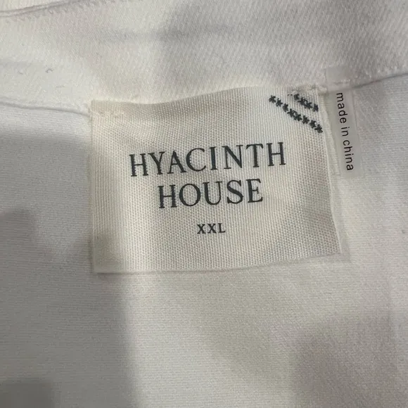 Hyacinth House White Denim Emelia Mini Dress (XXL)