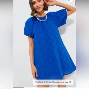 HYACINTH HOUSERoyal Blue Eyelet Quincy Mini Dress