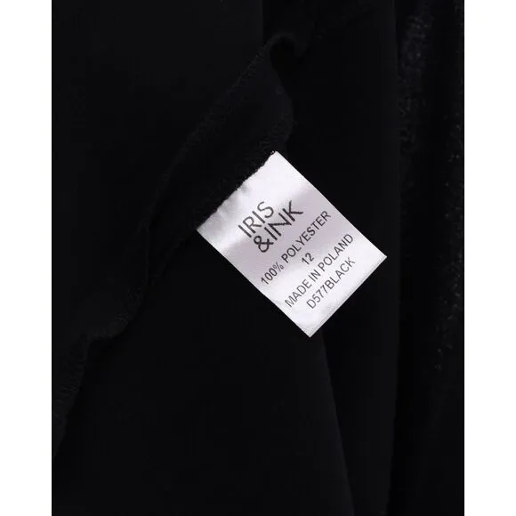 Iris &amp; Ink Sleeveless Sheath Dress in Black Polyester