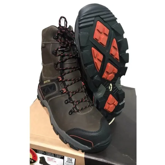 Irish Setter Crosby Waterproof Nano Carbon Safety Toe Work Boots 83830 Men's 8